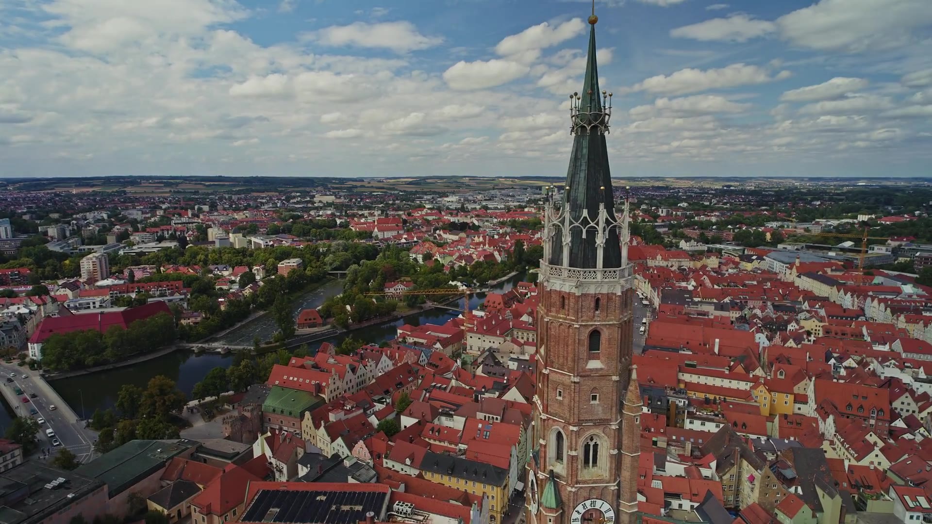 Luftaufnahme Landshut – Landshuter Bestattungsdienst am Bismarckplatz