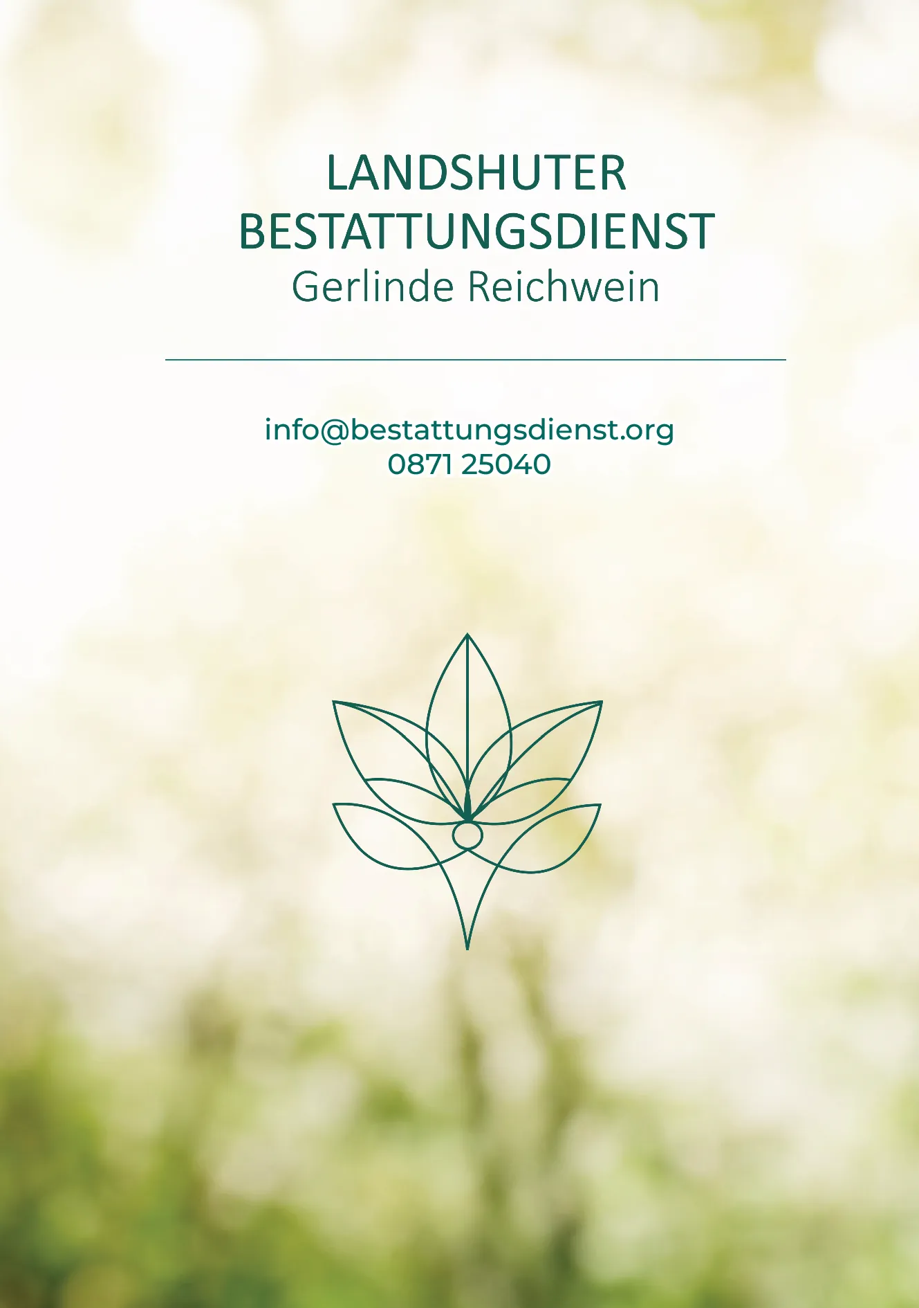 Leistungsbroschüre des Landshuter Bestattungsdiensts, Seite 24 von 24